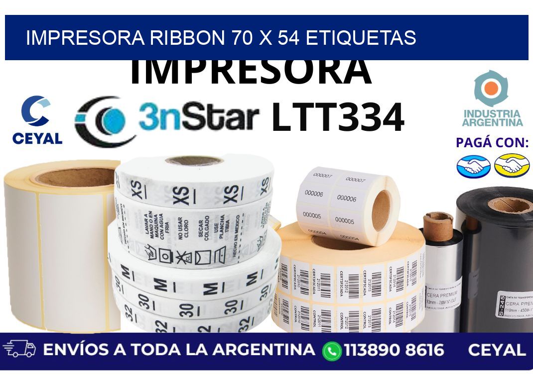 impresora ribbon 70 x 54 etiquetas