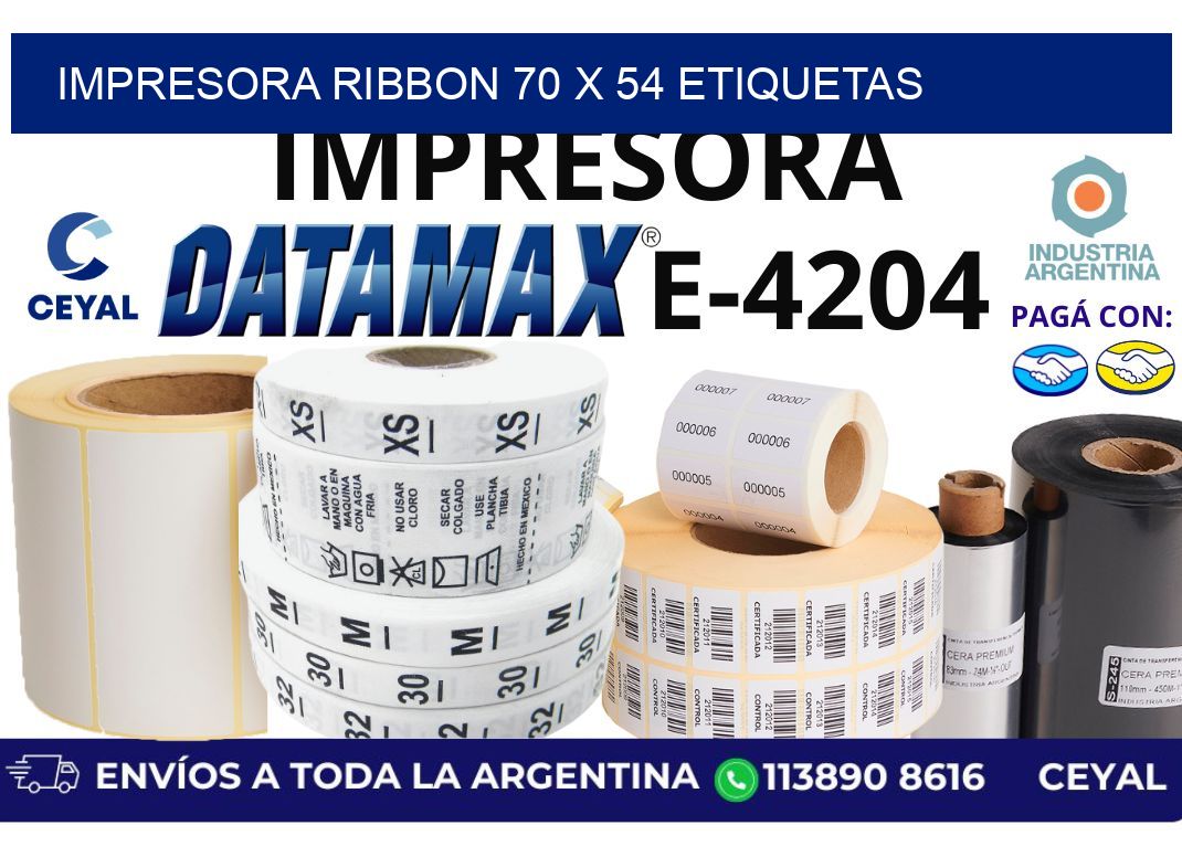 impresora ribbon 70 x 54 etiquetas