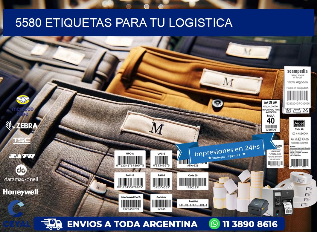 5580 etiquetas para tu logistica