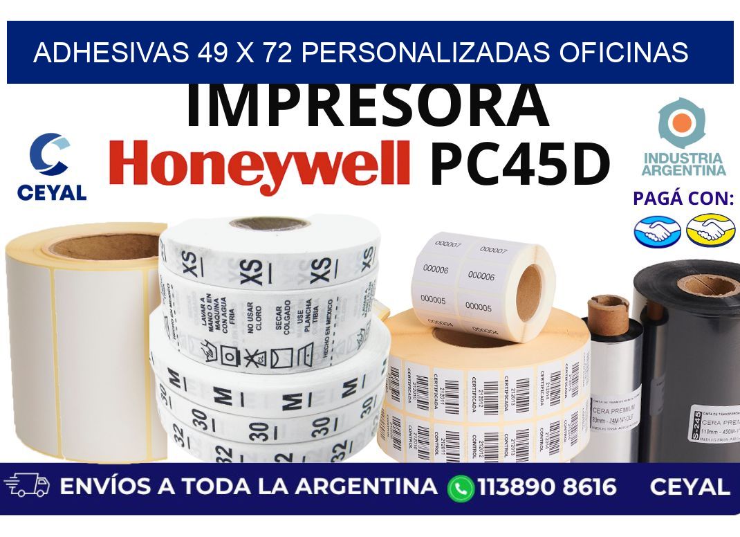 adhesivas 49 x 72 personalizadas oficinas