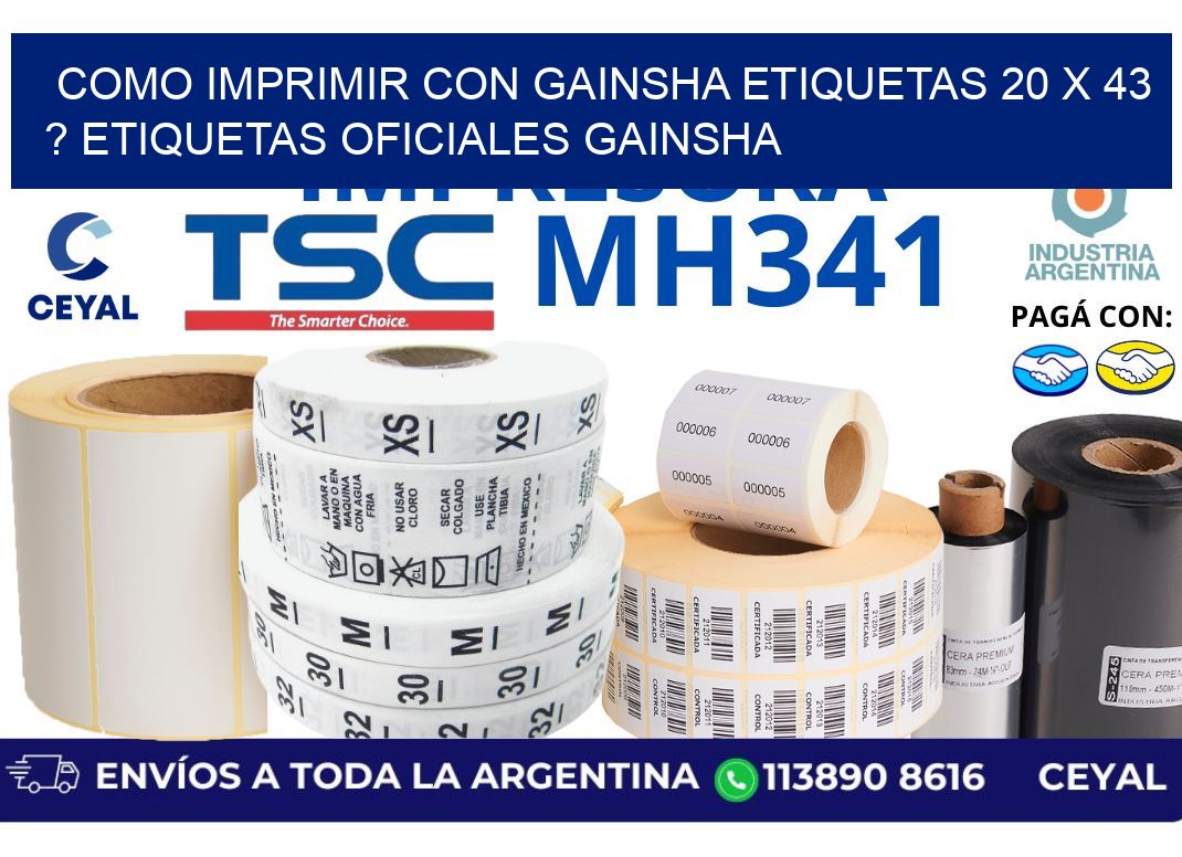 como imprimir con gainsha etiquetas 20 x 43 ? etiquetas oficiales gainsha