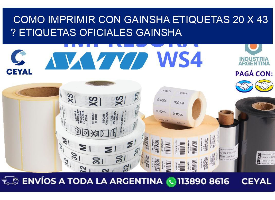 como imprimir con gainsha etiquetas 20 x 43 ? etiquetas oficiales gainsha