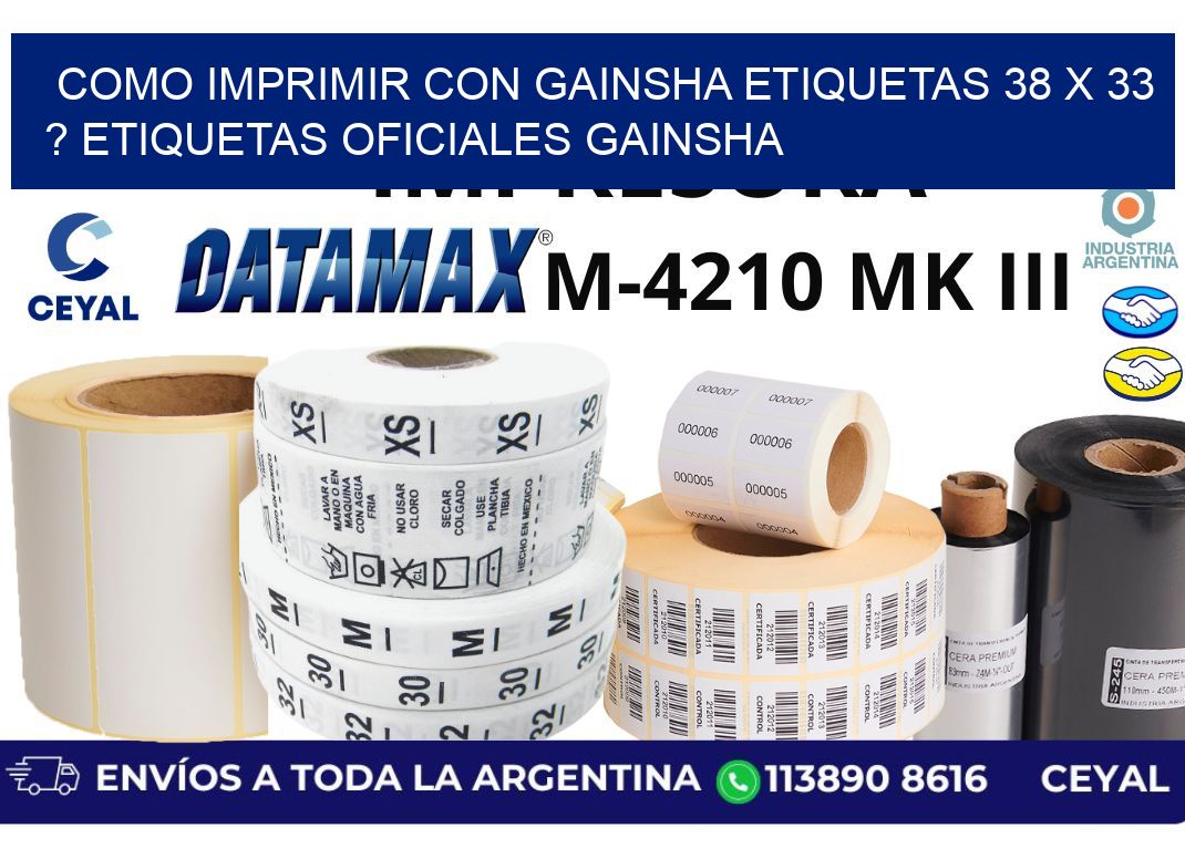como imprimir con gainsha etiquetas 38 x 33 ? etiquetas oficiales gainsha