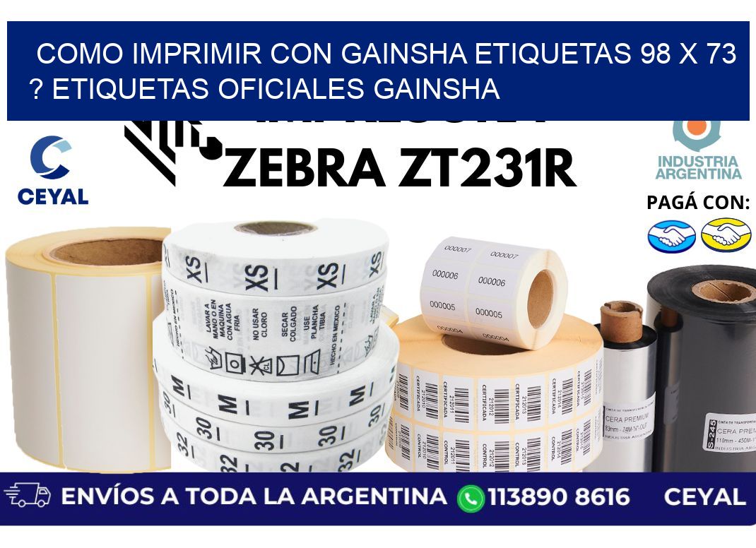 como imprimir con gainsha etiquetas 98 x 73 ? etiquetas oficiales gainsha