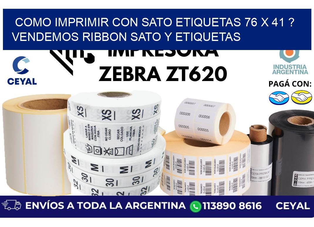 como imprimir con sato etiquetas 76 x 41 ? vendemos ribbon sato y etiquetas