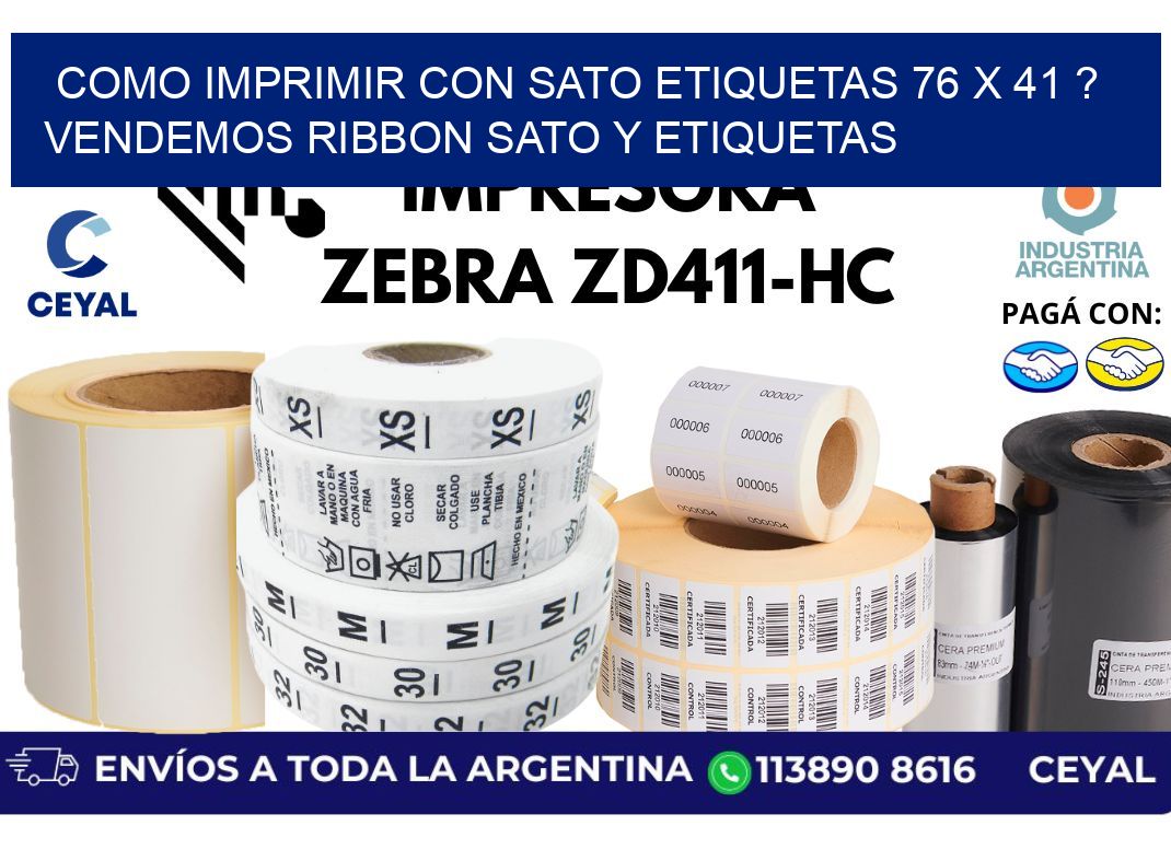 como imprimir con sato etiquetas 76 x 41 ? vendemos ribbon sato y etiquetas