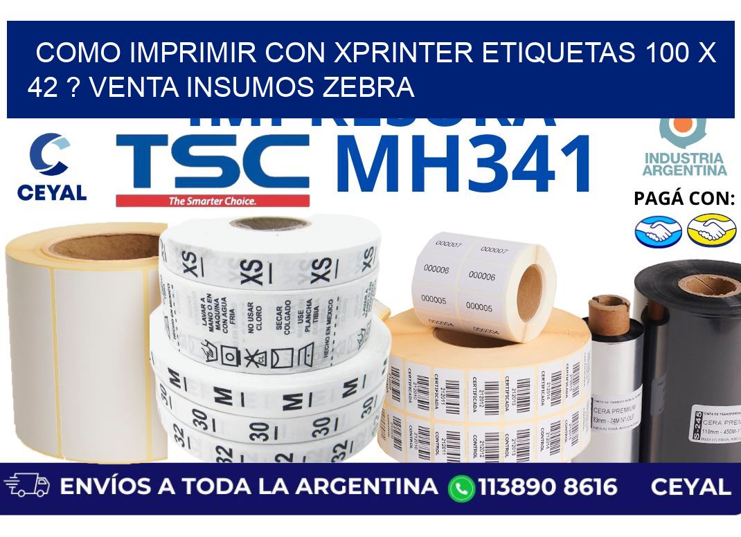 como imprimir con xprinter etiquetas 100 x 42 ? venta insumos zebra
