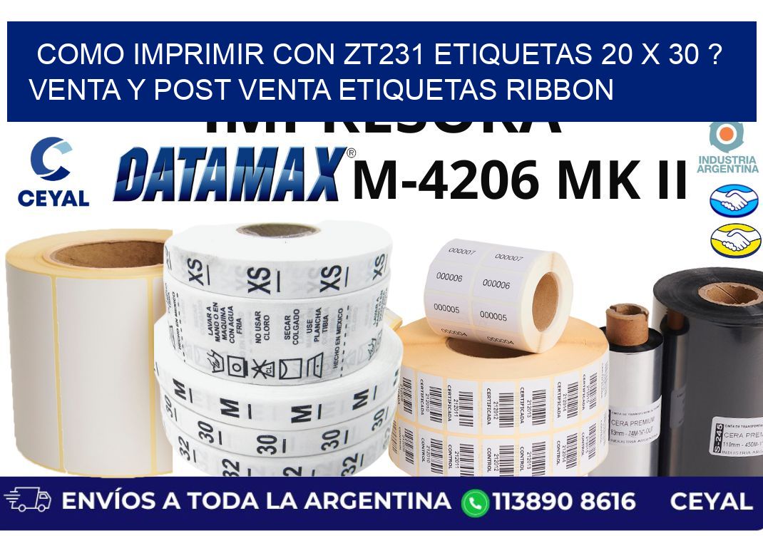 como imprimir con zt231 etiquetas 20 x 30 ? Venta y post venta etiquetas ribbon