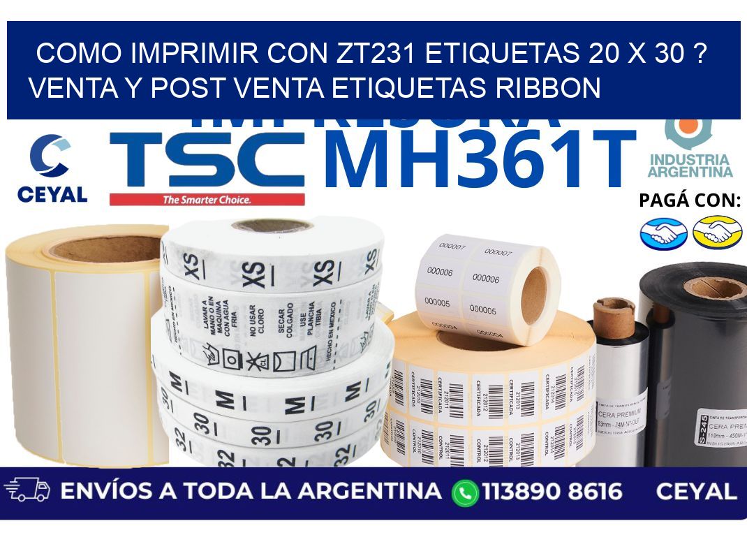 como imprimir con zt231 etiquetas 20 x 30 ? Venta y post venta etiquetas ribbon