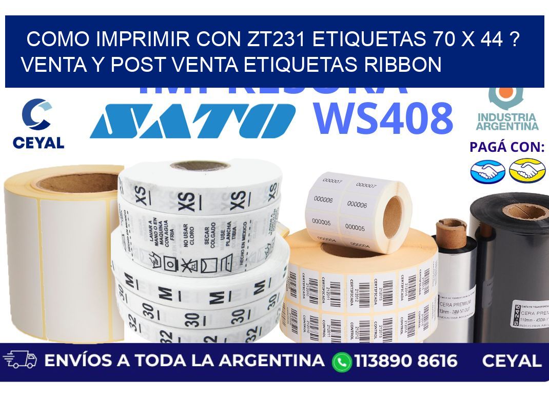 como imprimir con zt231 etiquetas 70 x 44 ? Venta y post venta etiquetas ribbon