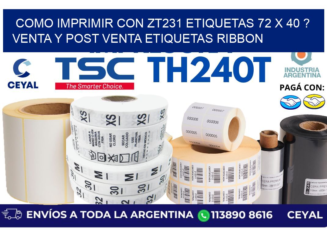 como imprimir con zt231 etiquetas 72 x 40 ? Venta y post venta etiquetas ribbon