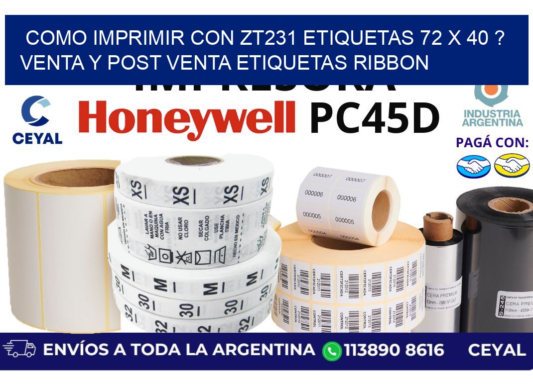 como imprimir con zt231 etiquetas 72 x 40 ? Venta y post venta etiquetas ribbon