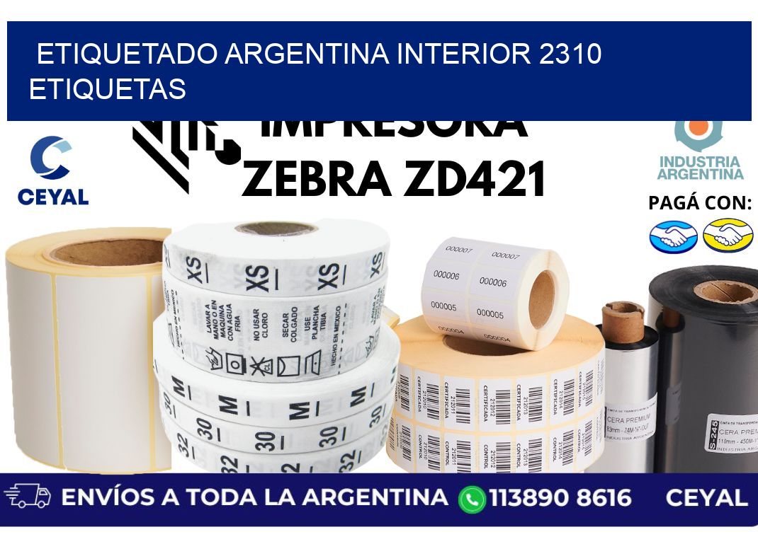 etiquetado argentina interior 2310 etiquetas