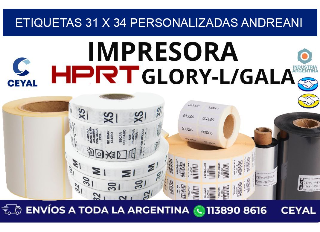 etiquetas 31 x 34 personalizadas andreani
