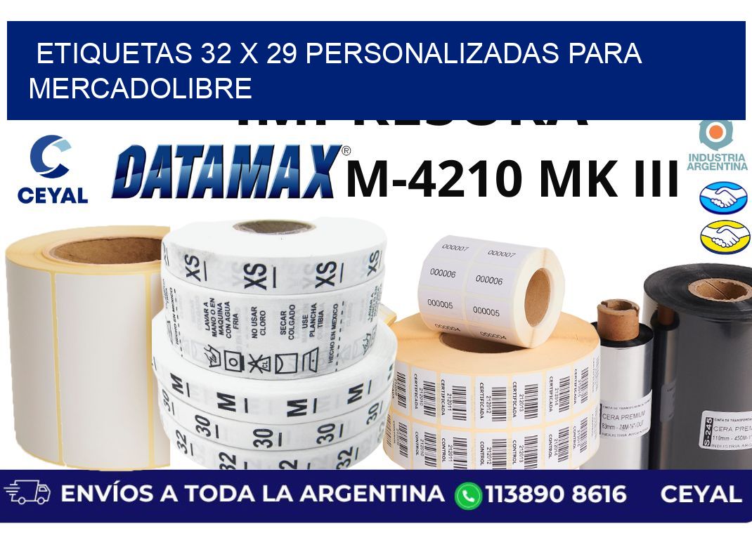 etiquetas 32 x 29 personalizadas para mercadolibre