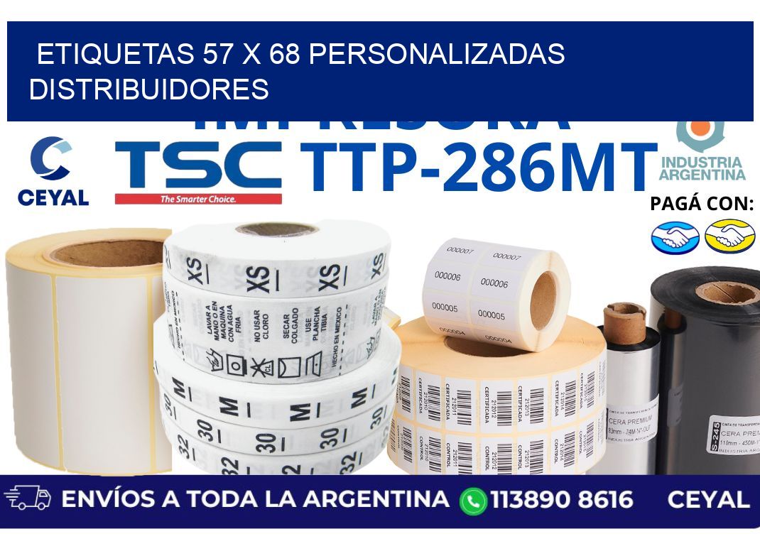 etiquetas 57 x 68 personalizadas distribuidores