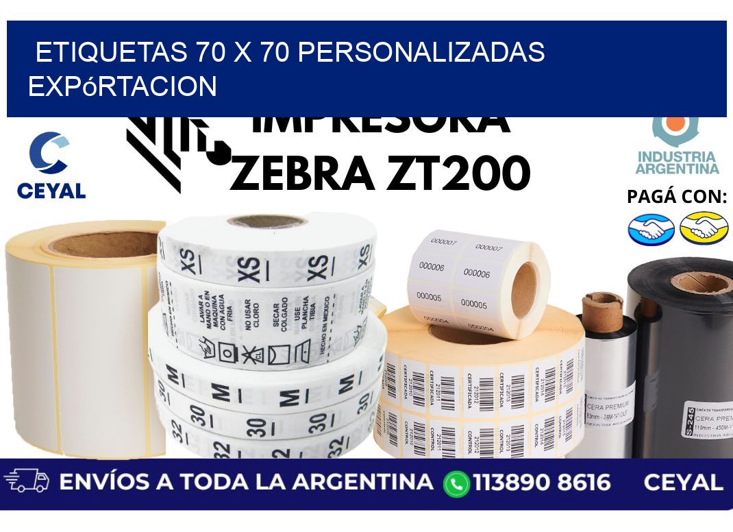 etiquetas 70 x 70 personalizadas expórtacion