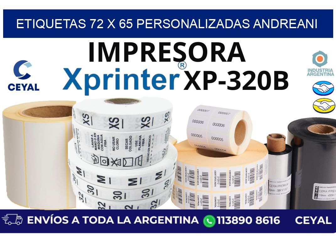 etiquetas 72 x 65 personalizadas andreani