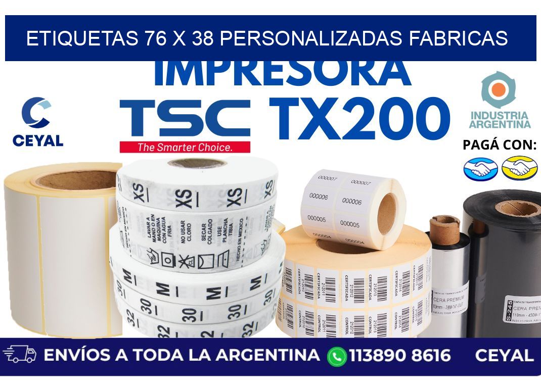 etiquetas 76 x 38 personalizadas fabricas