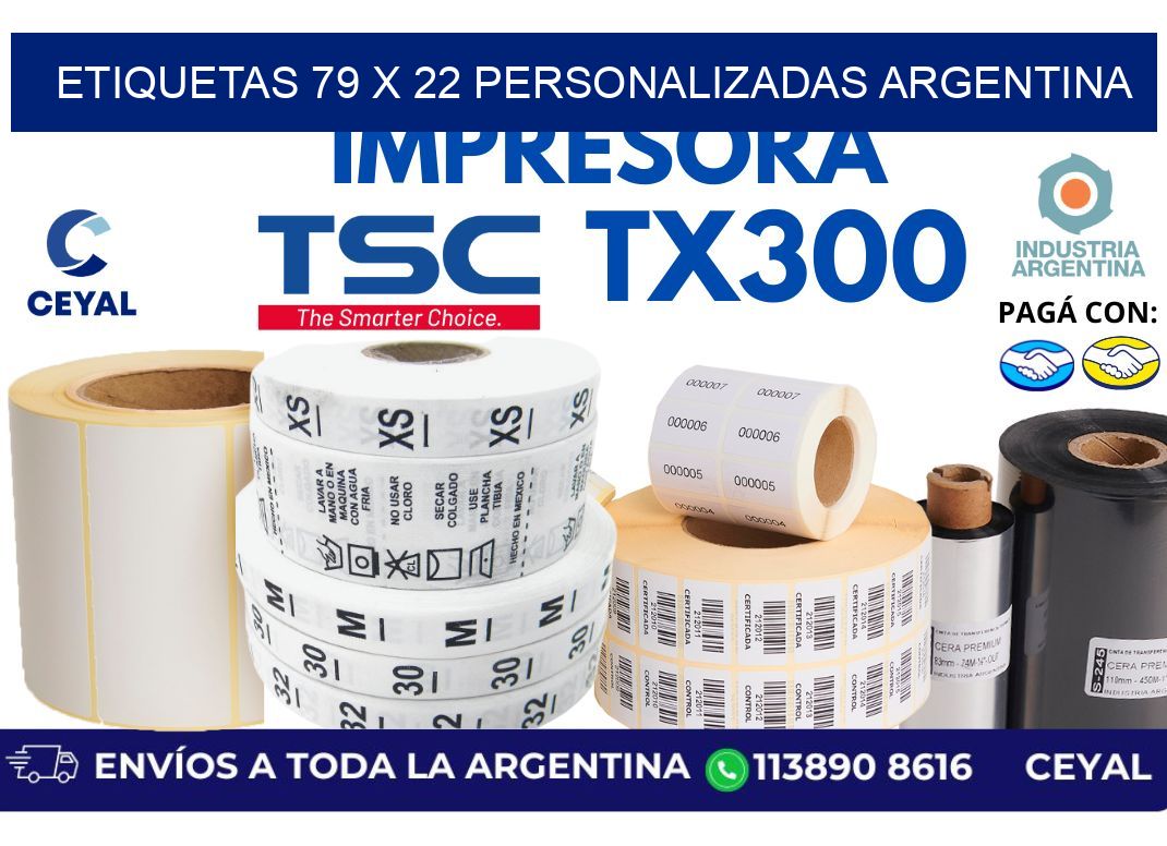 etiquetas 79 x 22 personalizadas argentina