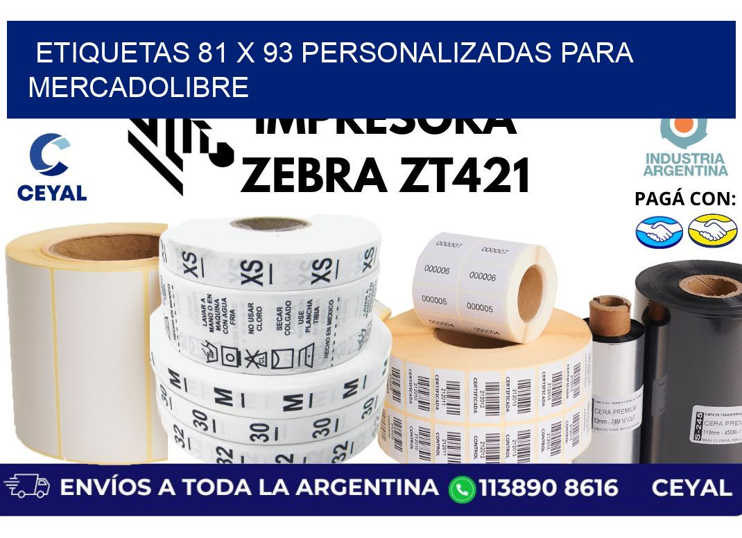 etiquetas 81 x 93 personalizadas para mercadolibre