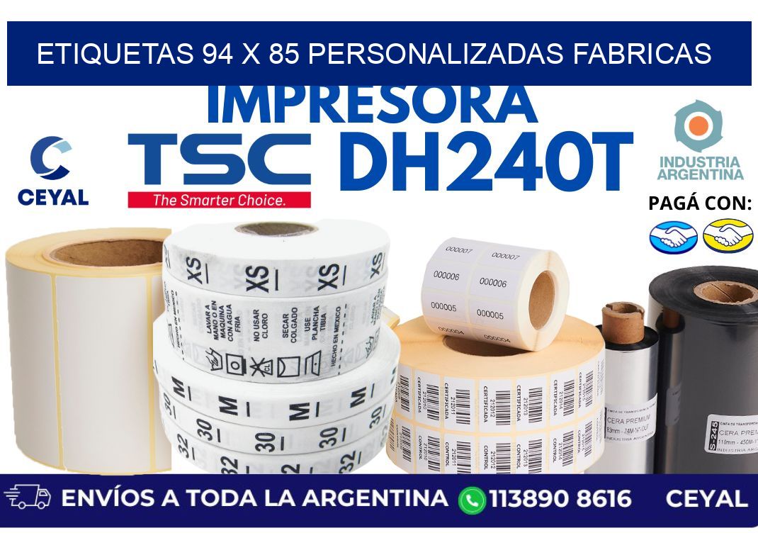 etiquetas 94 x 85 personalizadas fabricas