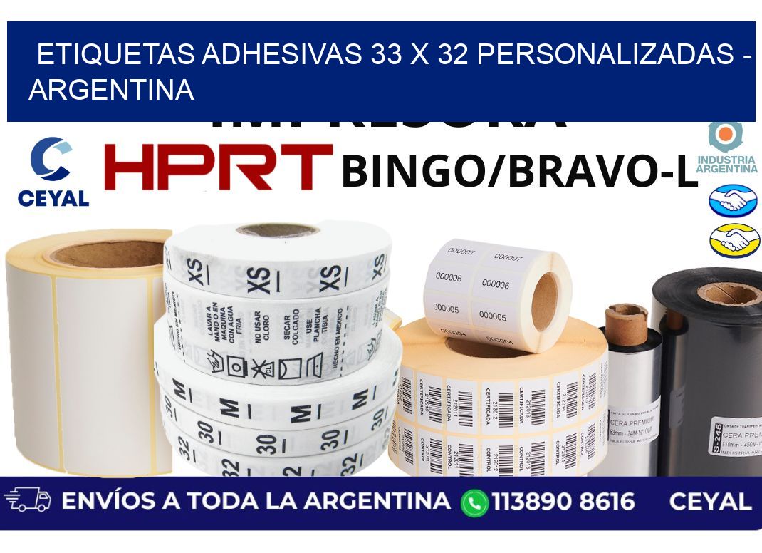 etiquetas adhesivas 33 x 32 personalizadas – Argentina