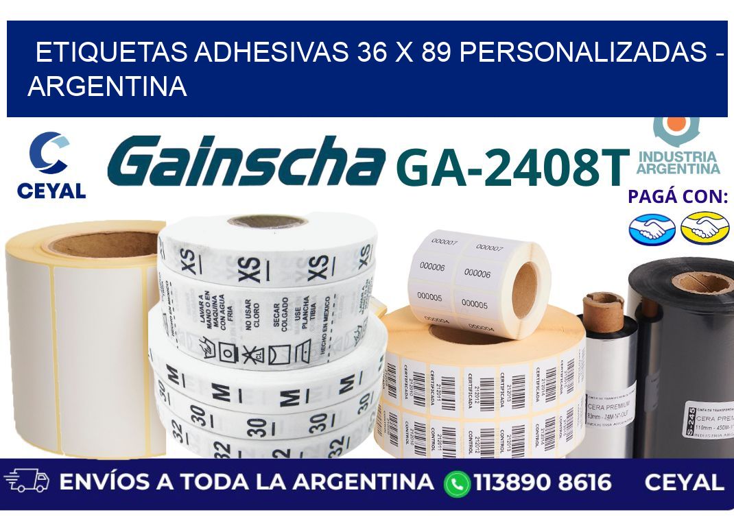 etiquetas adhesivas 36 x 89 personalizadas – Argentina