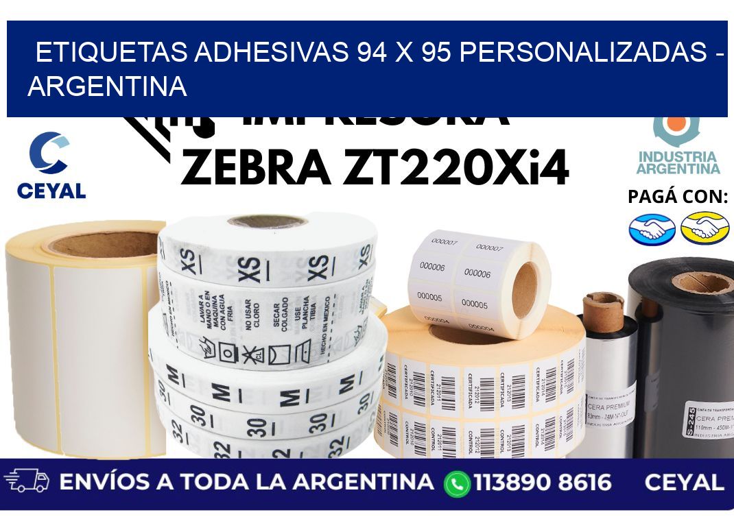 etiquetas adhesivas 94 x 95 personalizadas – Argentina