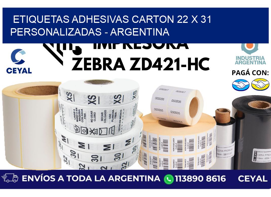 etiquetas adhesivas carton 22 x 31 personalizadas – Argentina