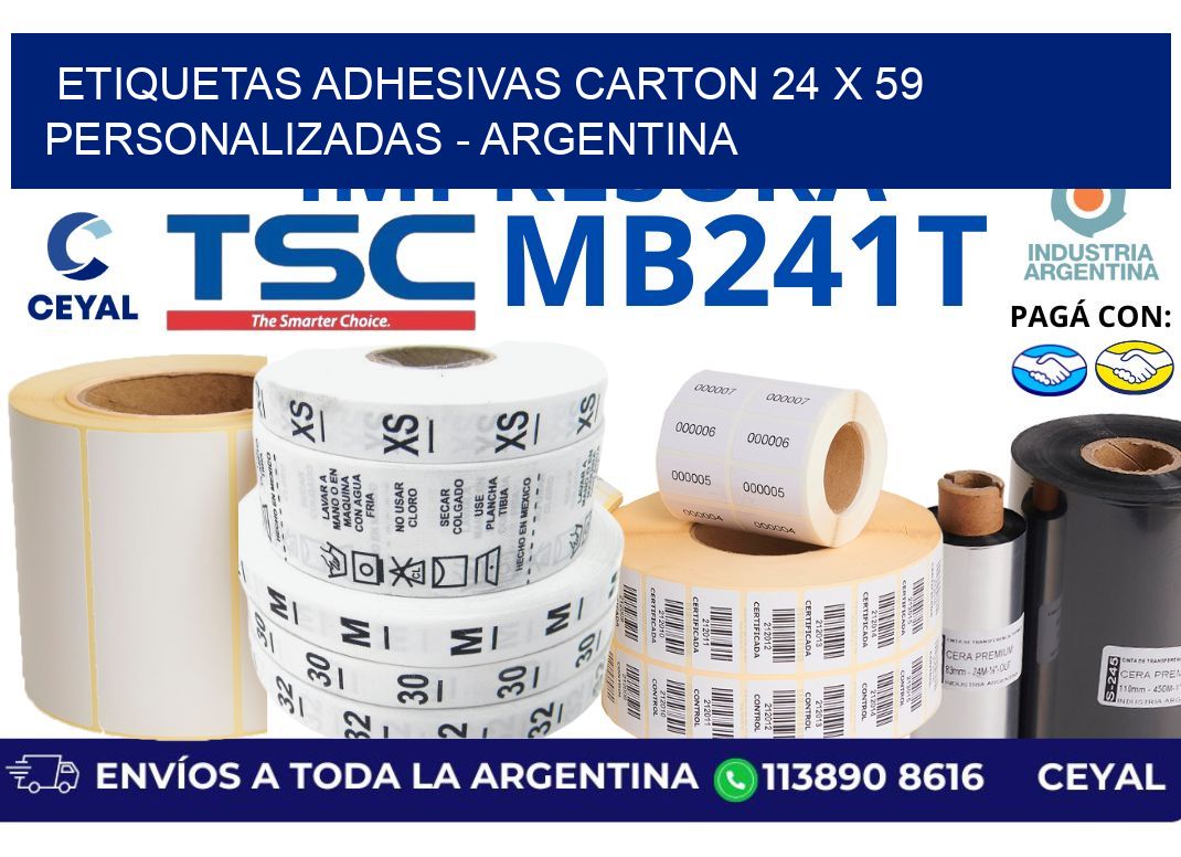 etiquetas adhesivas carton 24 x 59 personalizadas – Argentina