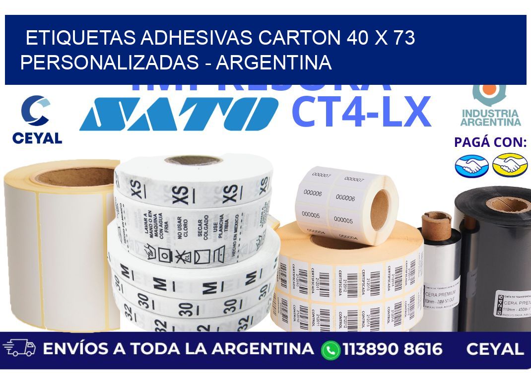 etiquetas adhesivas carton 40 x 73 personalizadas – Argentina