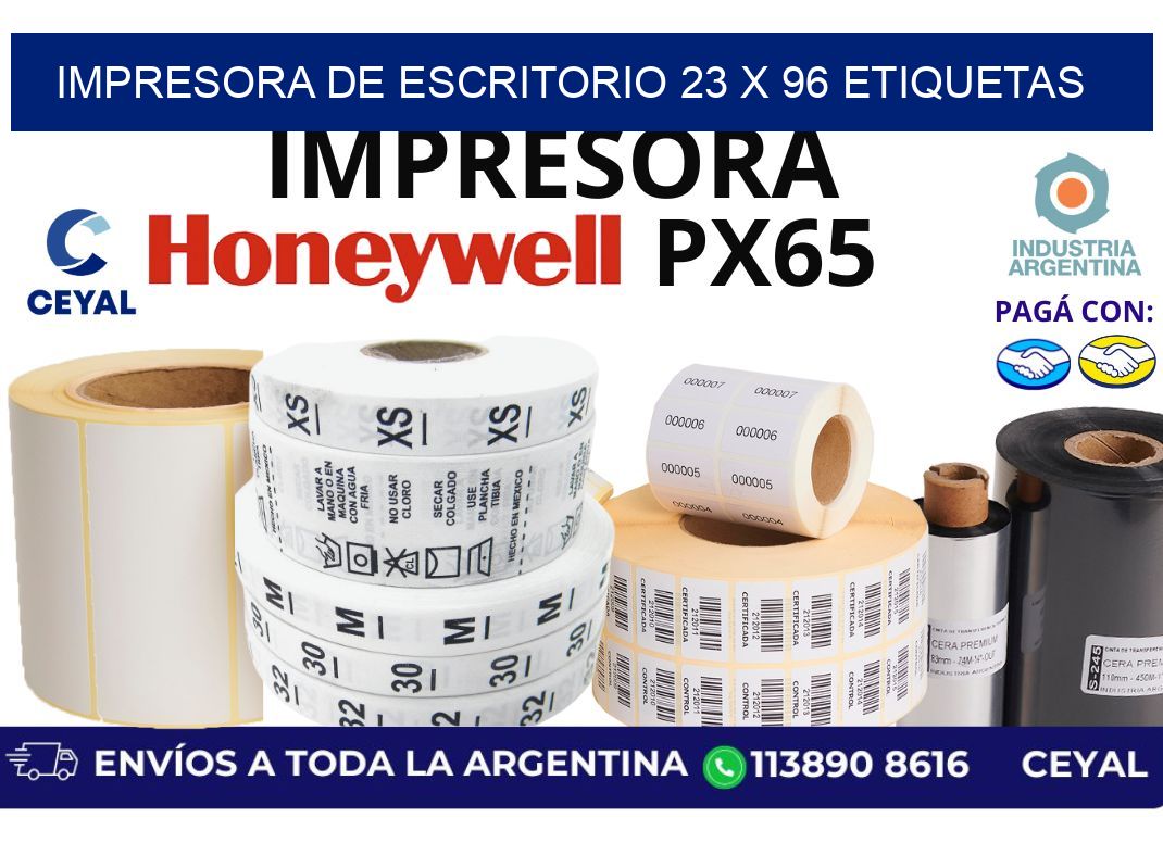 impresora de escritorio 23 x 96 etiquetas