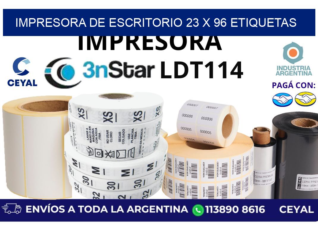 impresora de escritorio 23 x 96 etiquetas