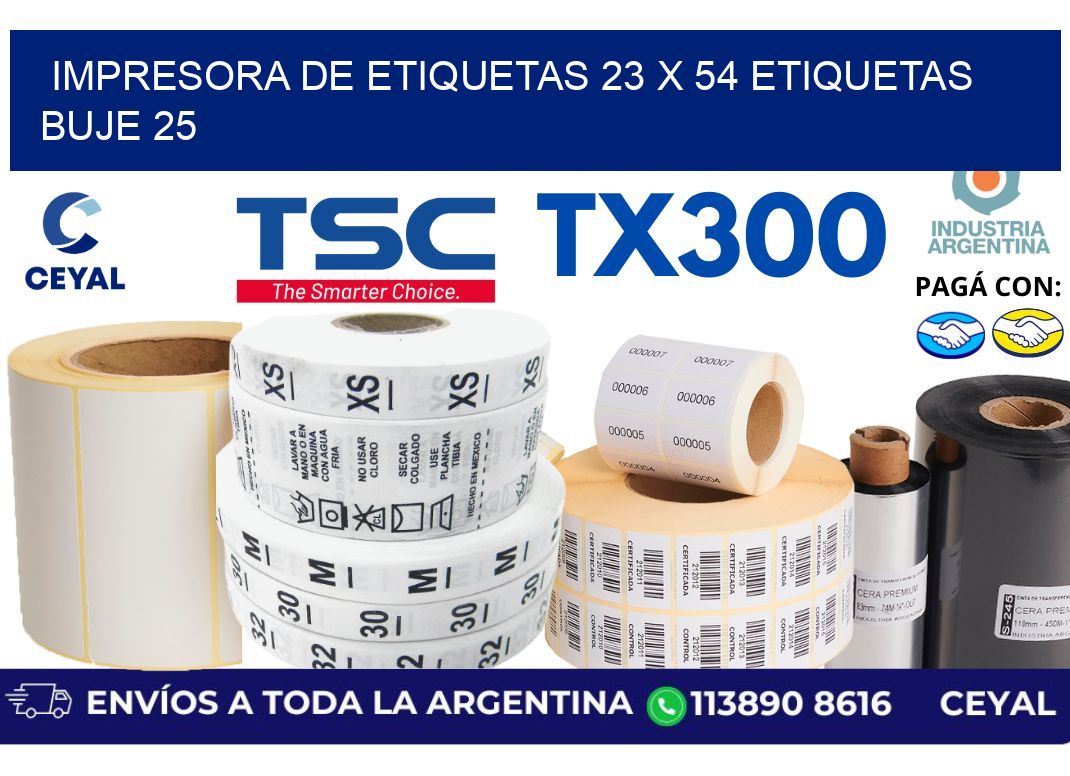 impresora de etiquetas 23 x 54 etiquetas  buje 25