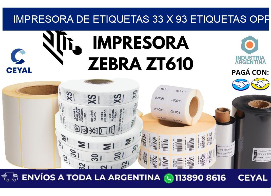 impresora de etiquetas 33 x 93 etiquetas opp