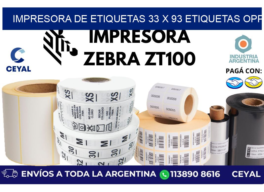 impresora de etiquetas 33 x 93 etiquetas opp
