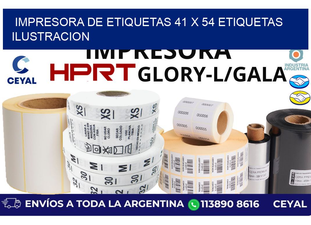 impresora de etiquetas 41 x 54 etiquetas ilustracion