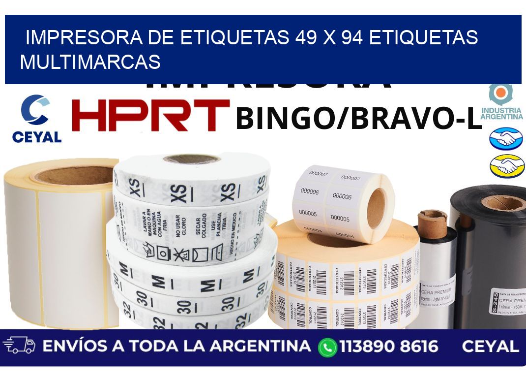 impresora de etiquetas 49 x 94 etiquetas multimarcas