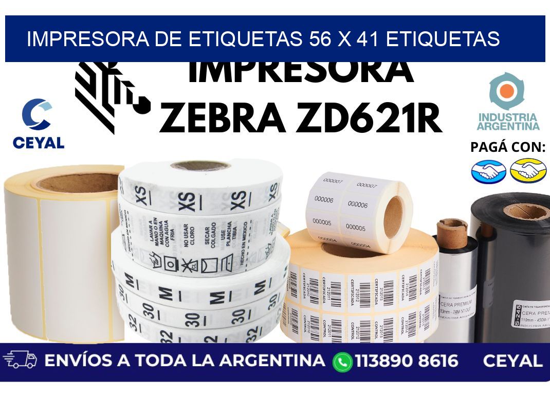 impresora de etiquetas 56 x 41 etiquetas
