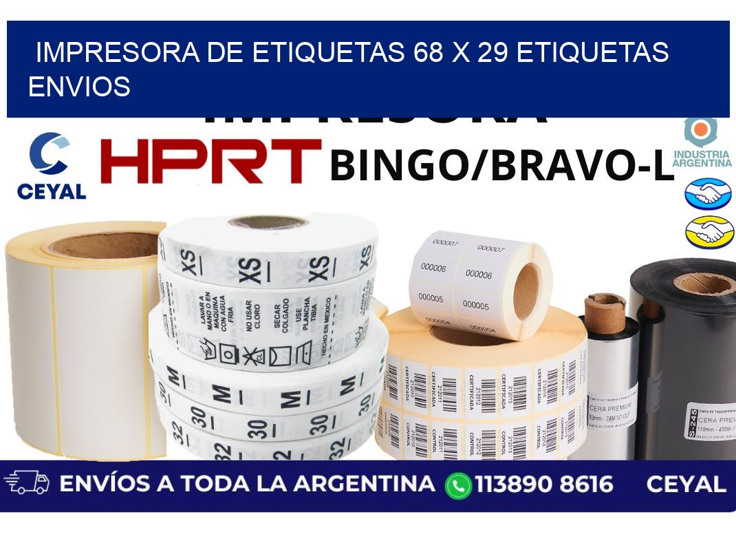 impresora de etiquetas 68 x 29 etiquetas envios