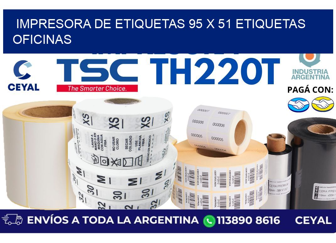 impresora de etiquetas 95 x 51 etiquetas oficinas