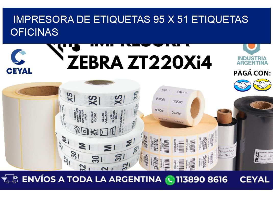 impresora de etiquetas 95 x 51 etiquetas oficinas