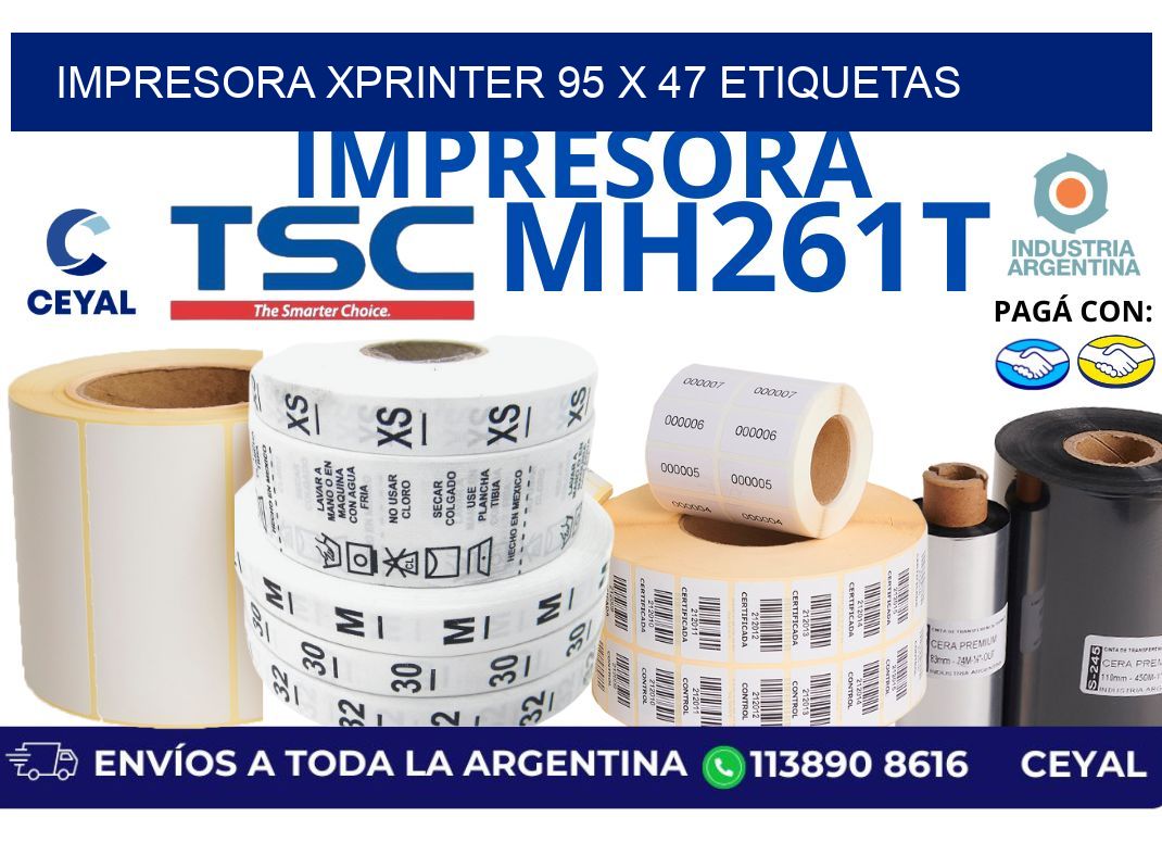 impresora xprinter 95 x 47 etiquetas