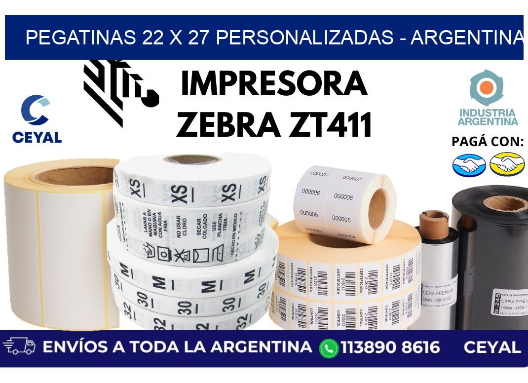 pegatinas 22 x 27 personalizadas - Argentina