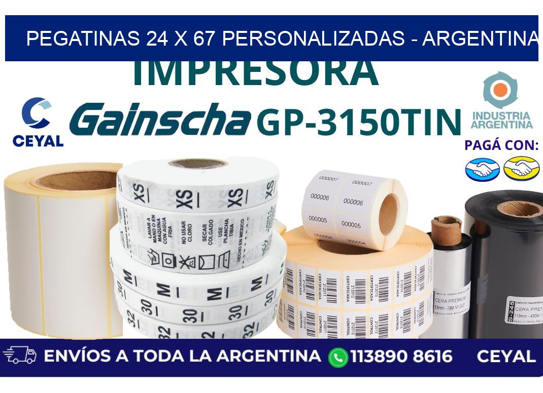 pegatinas 24 x 67 personalizadas - Argentina