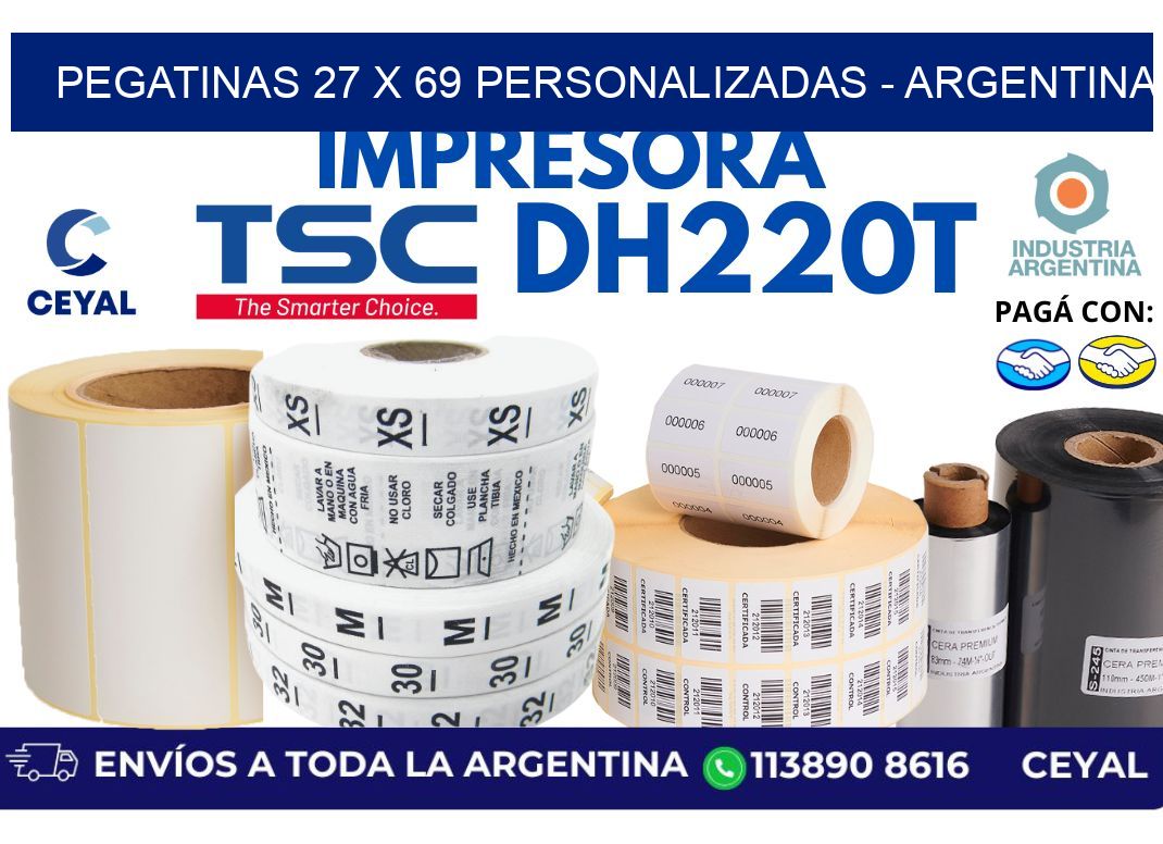 pegatinas 27 x 69 personalizadas - Argentina