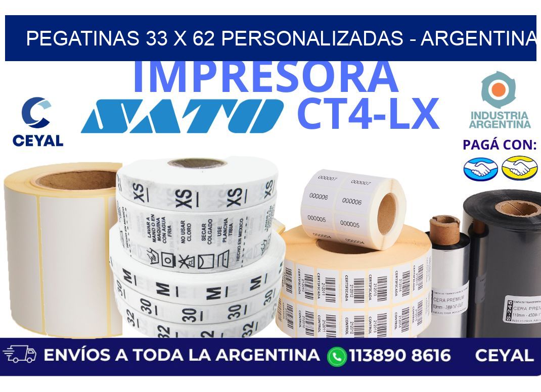pegatinas 33 x 62 personalizadas – Argentina