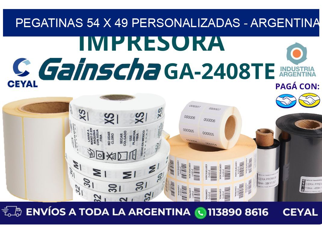 pegatinas 54 x 49 personalizadas – Argentina