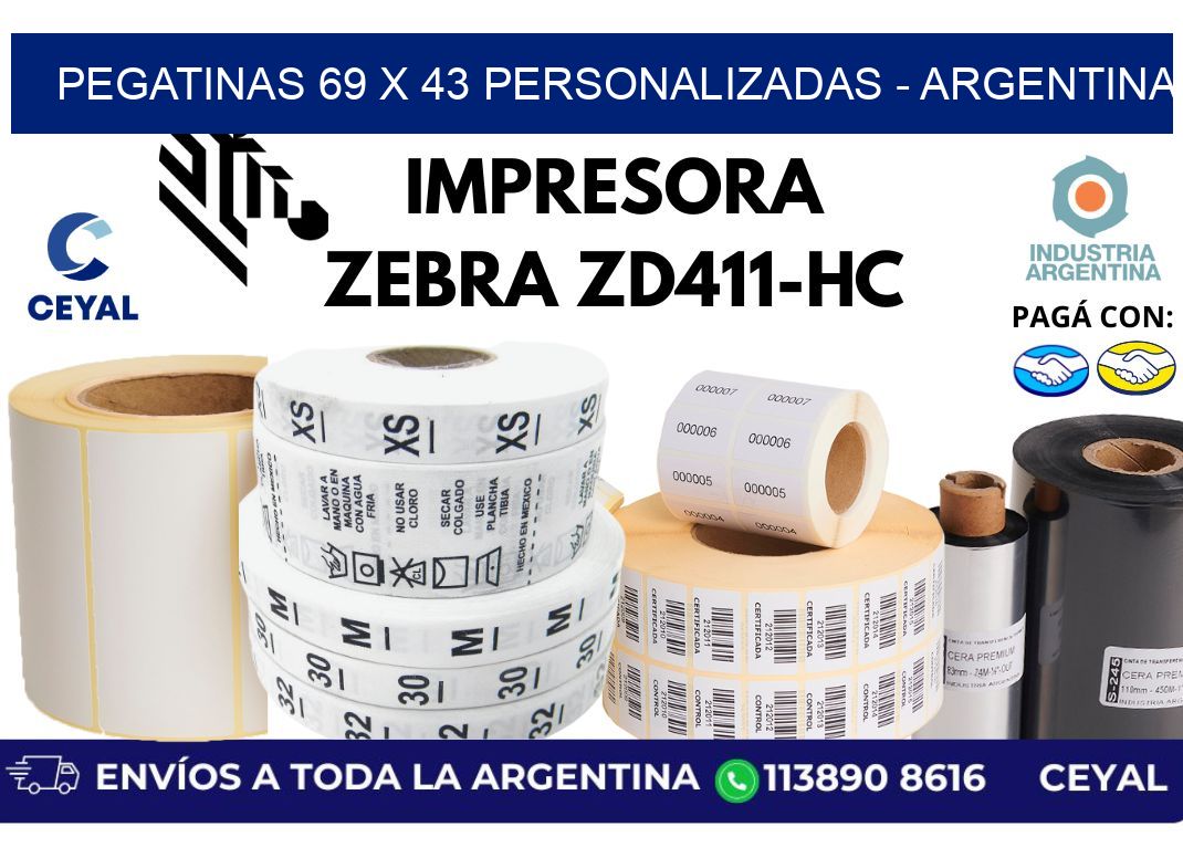 pegatinas 69 x 43 personalizadas - Argentina